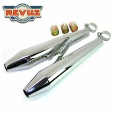 Short reverse cone silencers suits Yamaha XS650 flat tracker