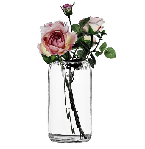 Clear glass cylinder vase - clear,
