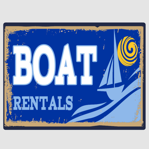 Novelty distressed boat - distressed,