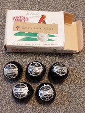 5 x DUNLOP 65 AMERICAN SIZE VINTAGE GOLF BALLS.STILL IN WRAPPERS..IN PENFOLD BOX