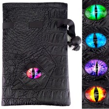 Dice Bag - Demon Eye (Select Colour) / For Poly Sets PU Leather Pouch