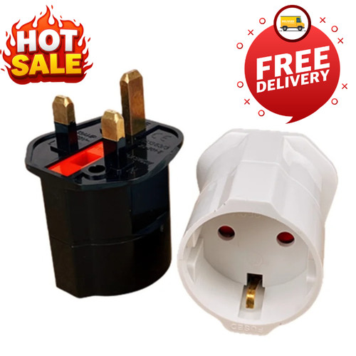 Adapter 13a 2 pin to - eu, uk