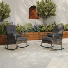 2pc outdoor wicker rocking - wicker,