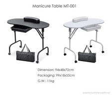 Manicure Table Nail Portable Folding Beautician Desk Workstation with Bag