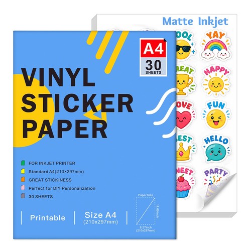 Printable matte vinyl sticker - printable,