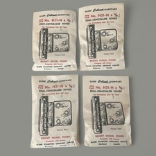 4 Packages Pairs Vintage Cabinet Semi-Concealed Hinges 1/2" Inset NOS