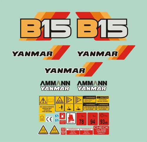Yanmar b15 mini digger decal - yanmar,