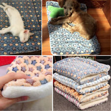 Double Sided Thicken Warm Pet Blanket Short Plush Sleeping Mat Cat Bed Washable