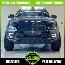 GLOSS BLACK LED HONEYCOMB FRONT GRILLE GRILL FOR FORD RANGER T9 2023-2025
