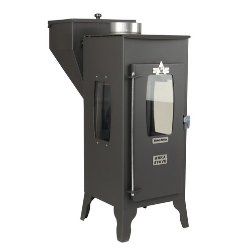 Pellet stove with child - child, lock