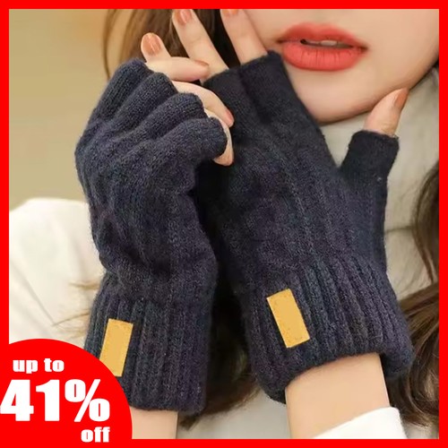 Alpaca wool fingerless gloves - alpaca,