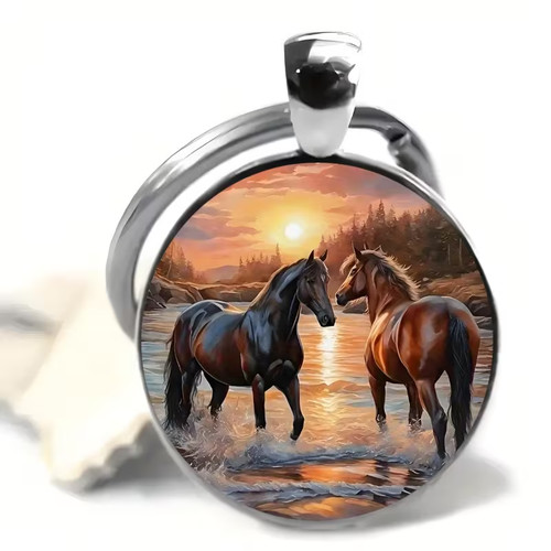Horse keyring gifts - horse, keyring/
