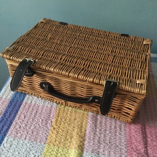 Vintage wicker storage basket - vintage,