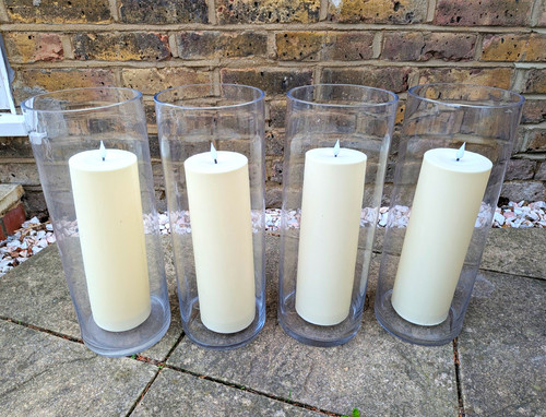 Set clear glass cylinder - 4,