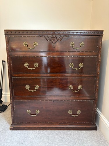 Antique mahogany chest - mahogany, of