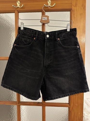 Zara black denim shorts size