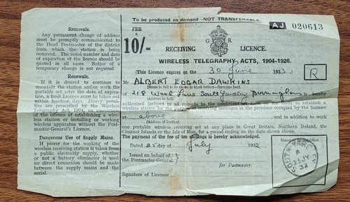 1932 wireless receiving - 1932,