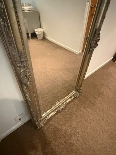 Large ornate silver - large, framed