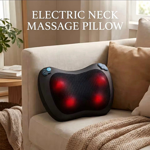 Heated vibrating neck support - heated,