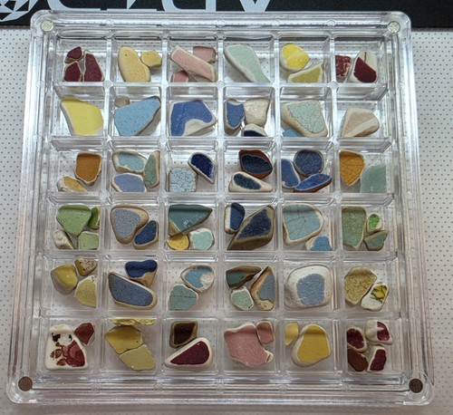 Tiny coloured sea pottery - sea,