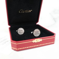 Cartier Cufflinks Cuffs Cufflinks Round Water Resistant decor 925 Unused FS