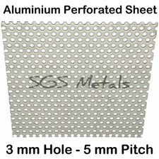 ALUMINIUM PERFORATED SHEET 3 mm Hole  9 Popular Sizes 300 x 300mm To 600 x 300mm