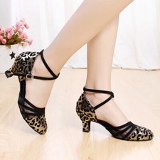 Women Ladies Ballroom Latin Salsa Dance Shoes 3.5cm 5.5cm Heels Indoor Outdoor