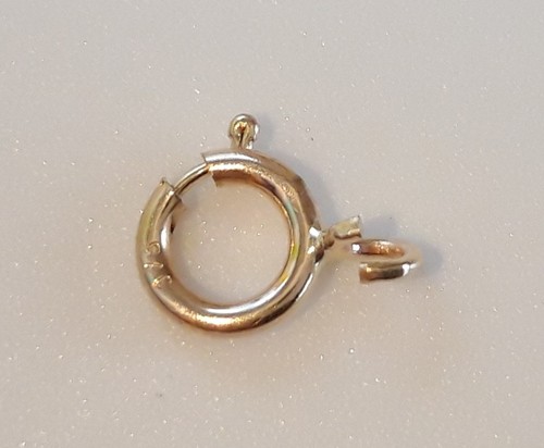 9ct gold bolt ring clasp - 9ct, 5mm