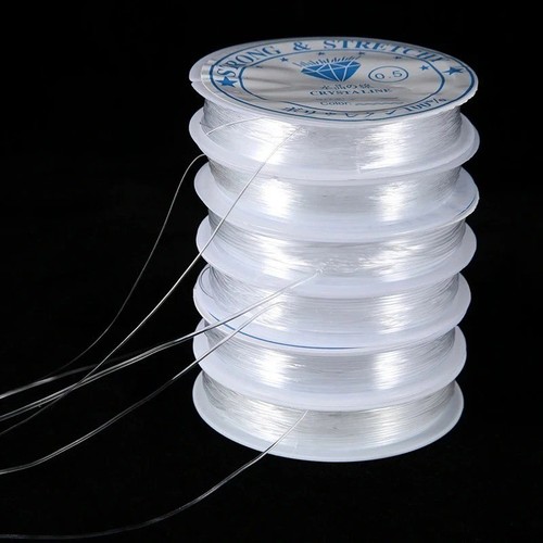 Clear nylon beading elastic - clear,