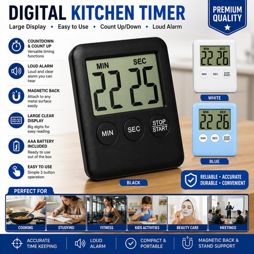 Digital kitchen timer lcd - digital,
