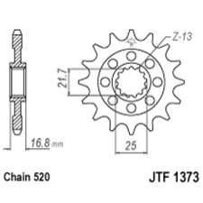JT 1373 Z16 SPROCKET FOR HONDA