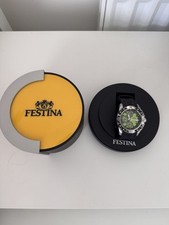 Festina F16543-6 Chrono Bike Men’s Watch Yellow Dial Black Rubber Strap with Box