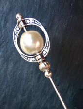 Pearl Hat Pin Vintage Style 5"