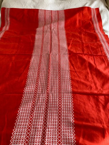 Vintage orange cotton linen - vintage,