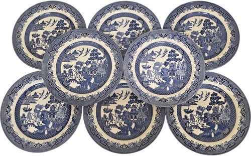 Churchill willow pattern blue - willow,