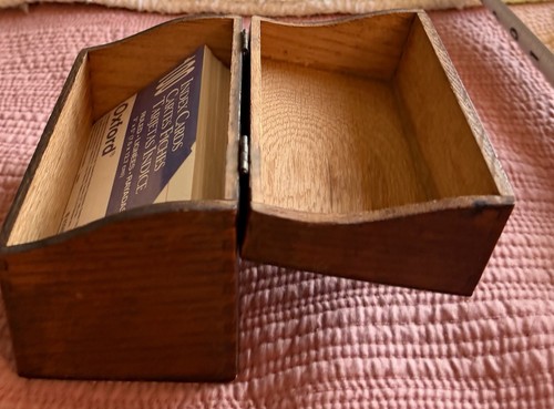 Antique wooden recipe box - wooden, s