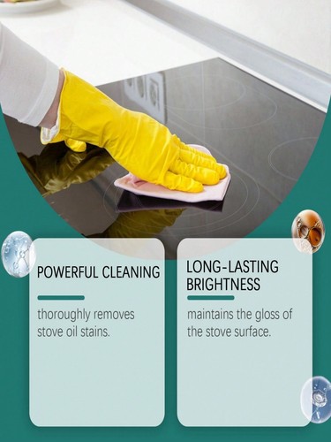 Glass stove cleaning - glass, cream