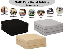 Fold Out Z Bed Cube Mattress Waterproof Kids Footstool & Great for Sleepover Bed