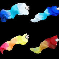 Women's Long Silk Fan Tie-dyed