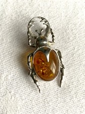 Sterling Silver Amber Stag