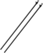 Washing Line Prop Pole 2pc Set Extendable 2.2m Telescopic Heavy Duty Support