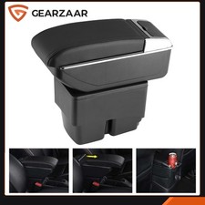 For Ford Fiesta Mk7 2009-2017 Arm Rest Centre Console Storage Box Armrest Black