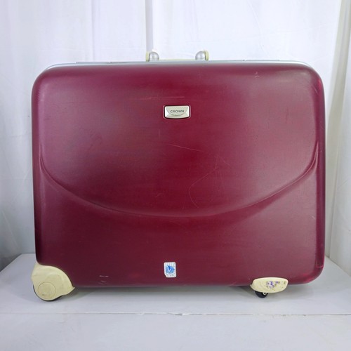 Crown luggage burgundy hard - luggage,