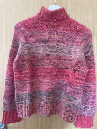 Hand knit pink ombre marled - hand,