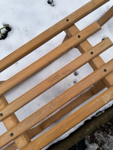Davos wooden sledge - davos,