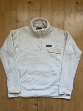 Patagonia Snap T Fleece Jacket Women’s Size XL Ivory Cream Polartec