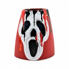 Anita Harris Halloween Spooky Eliptical Scream Vase, Gold signed