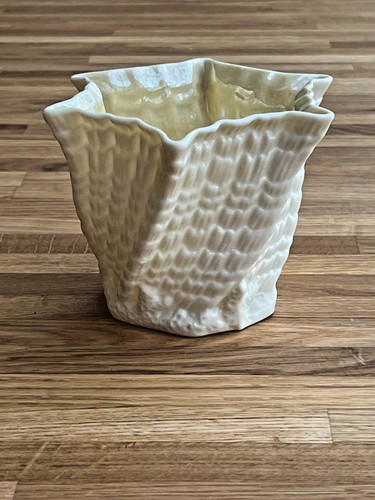 Belleek hexagonal swirl vase - hexagonal,