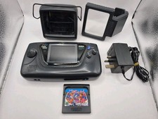 Sega Game Gear Handheld Console With Charger & Accessories *lines On Screen*