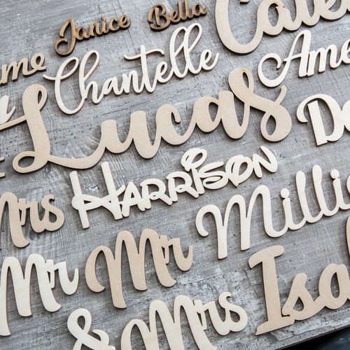 Personalised wooden script